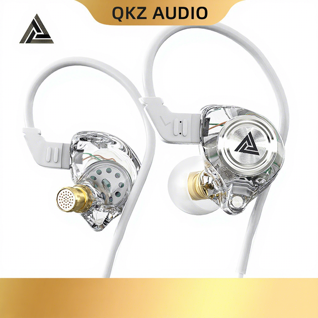 QKZ AK3 FiLe 3.5mm Wired In-Ear Stereo Earphones with Inline Control Medical Grade Silicone Earbuds 1.2m Cord