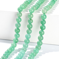 JD GEMS Vente en gros de pierres naturelles Perles d'aventurine verte en vrac pour la fabrication de bijoux DIY Bracelet Collier Fournitures d'artisanat