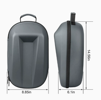 Étui de transport personnalisé pour casque VR en PU avec fermeture éclair, coque rigide antichoc, sac de rangement de voyage, étui de protection portable