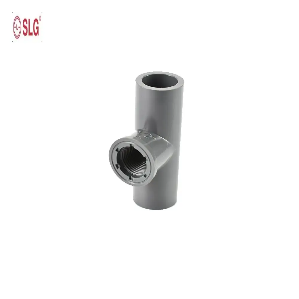 CPVC,UPVC,PP Plastic Pipe Fittings for Portable Water Industrial Grade UPVC Female Thread Plastic Tee