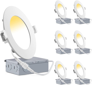 Lampu Downlight Etl Wet Location 4 Inch 3CCT Dimmable 100v 120v Bulat Tersembunyi untuk Amerika Kanada - Product Image 3