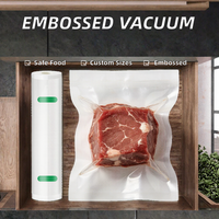 Rouleaux de film sous vide pré-découpés, sacs de conservation alimentaire thermoscellables, gaufrés, compatibles micro-ondes, pour aliments pour animaux et conserves