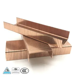 Китайская металлическая фабрика, оптовая продажа, низкая цена, высокое качество, 32 мм, 16GA, медный картонный штапельный U-образный гвоздь