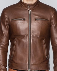 Veste de course vintage en cuir véritable bon marché, nouvelle arrivée 2020, fabriquée en Turquie, artisanale, écologique, rembourrage en coton épais - Product Image 4