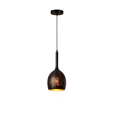 Luce pendente in ferro nero vintage dal design antico industriale americano per il soggiorno del ristorante