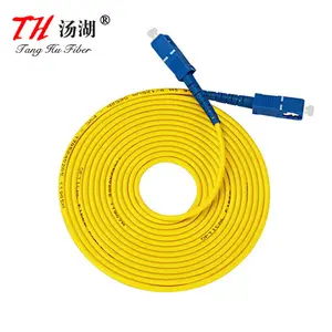 Fabricant de SC-SC à fibres optiques FTTH G657a2 Câble monomode Cordon de raccordement à fibres optiques du réseau FTTH bleu de Shanghai à fibres TH