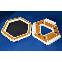 Île flottante géante gonflable pour le loisir, plateforme de ponton flottant, hamac aquatique avec filet central