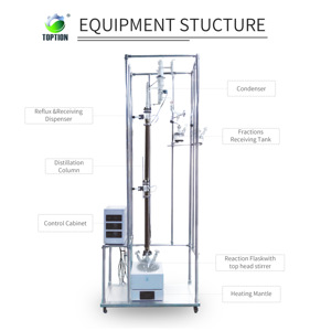High Quality Glass And Stainless Steel Distillation Column Fractional Rectifier Distillation Equipment