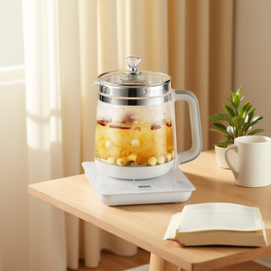 <span class=keywords><strong>Hervidor</strong></span> Eléctrico de Vidrio de 110V, 1.8L, Olla Saludable Multifunción para Decocciones Herbales, 18 Menús, Temperatura Constante, Reserva de 24H - Product Image 1