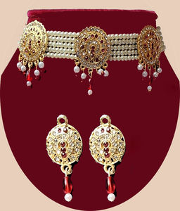 Elegante conjunto de collar hecho a mano para mujer, fiesta de boda y joyería para ocasiones especiales a los mejores precios de la India - Product Image 5