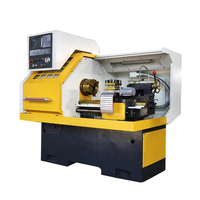 Mini tour CNC en métal JIUCHENG CK6136 à banc plat horizontal, broche simple, commande Fanuc/GSK, 380V, neuf, usage moyen