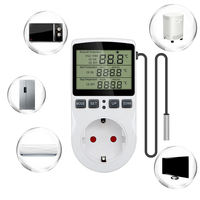Termostato Multifunción con Pantalla LCD, Enchufe Digital, Controlador de Temperatura para Invernadero y Refrigerador