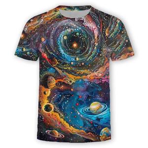 Camiseta con estampado geométrico 3D para hombre, camiseta gráfica abstracta, estilo Cyberpunk, ropa de calle Harajuku, camisetas informales de manga corta de verano - Product Image 1