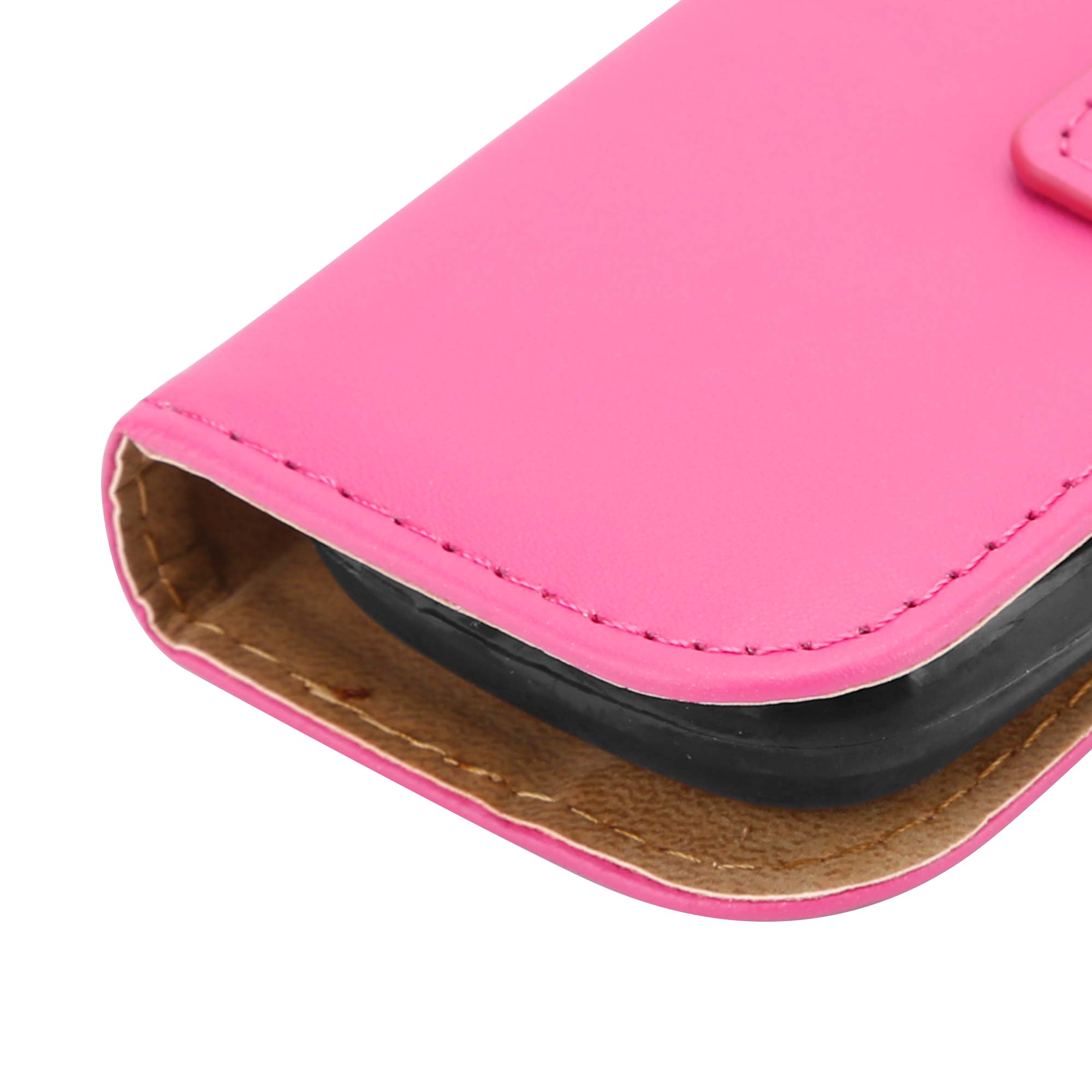 Custodia LINER In Pelle Per Nokia C10 / C20 - Portafoglio Con Slot Carte E Supporto, Antiurto, Magnetico, Rosa - 4