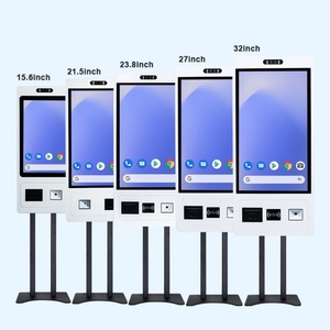 ตู้คีออสก์ชำระเงินด้วยตนเองแบบตั้งพื้น ขนาด 15.6 21.5 23.8 27 32 นิ้ว พร้อมหน้าจอสัมผัสแบบ Capacitive AIO PC และขาตั้งโลหะ - Product Image 1
