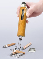 Cenicero de madera para coche, mini cenicero para fumar en el coche, cenicero antiproyectil, soporte especial para cigarrillos, organizador de cenizas