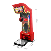 Machine de boxe et de kick arcade à monnayeur, double fonction, jeu électronique, garantie 1 an, en anglais, usage commercial