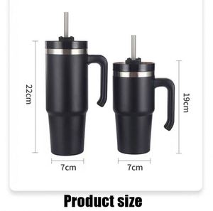 Custom logo 20oz 30oz Business Gifts Travel Sports Mug Thermos Double Wall Insulated Stainless Steel Grippy Tumbler With Handle - Product Image 2