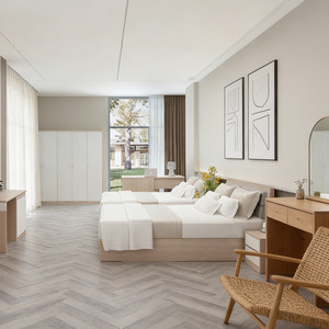 Customizable <b>Low</b> Cost Love Zone Modern Bedroom Sets Simple Wood Base <b>Bed</b> <b>Frame</b> Water Resistant Hotel Airbnb Rental Apartment - Product Image 5