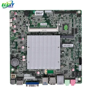 ELSKY inti tanpa kipas J1800 RS232 485COM SSD256GB DDR38GB 1WI-FI WIN10 OS LVDS VGA motherboard mikro tanpa kipas tertanam atx