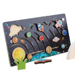Çocuk eğitici oyuncaklar güneş sistemi dokuz gezegen bilişsel yürüyüş labirent anaokulu erken eğitim bilimsel expl
