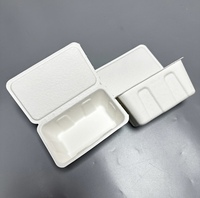 Emballage écologique en boîte double personnalisée en pulpe moulée, boîte en pulpe dégradable et pelable