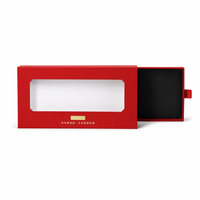 Boîte en papier personnalisée : Boîte à tiroir avec fenêtre transparente, boîte de rangement haut de gamme pour cadeaux d'affaires