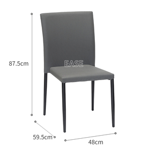 (E7538) Sillas de Comedor de Tela Completamente Tapizadas con Patas de <span class=keywords><strong>Metal</strong></span> para Restaurante al Aire Libre - Product Image 3