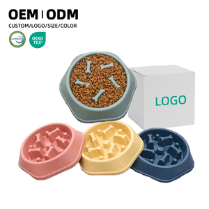 Yetenekli üretim yuvarlak PP dört renk lüks yavaş besleyici Cuenco Para Mascotas hayvan mama kasesi köpek için - Product Image 1