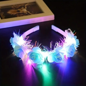 Coloré Led Flash Cheveux Accessoires Glowing Filigrane Guirlande Bandes De Cheveux Jouets Pour Enfants Mignon Coiffes - Product Image 1