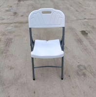 Chaise pliante de banquet en plastique HDPE de qualité commerciale, robuste, avec structure en acier, pour événements extérieurs, mariages, fêtes, jardins et lieux événementiels