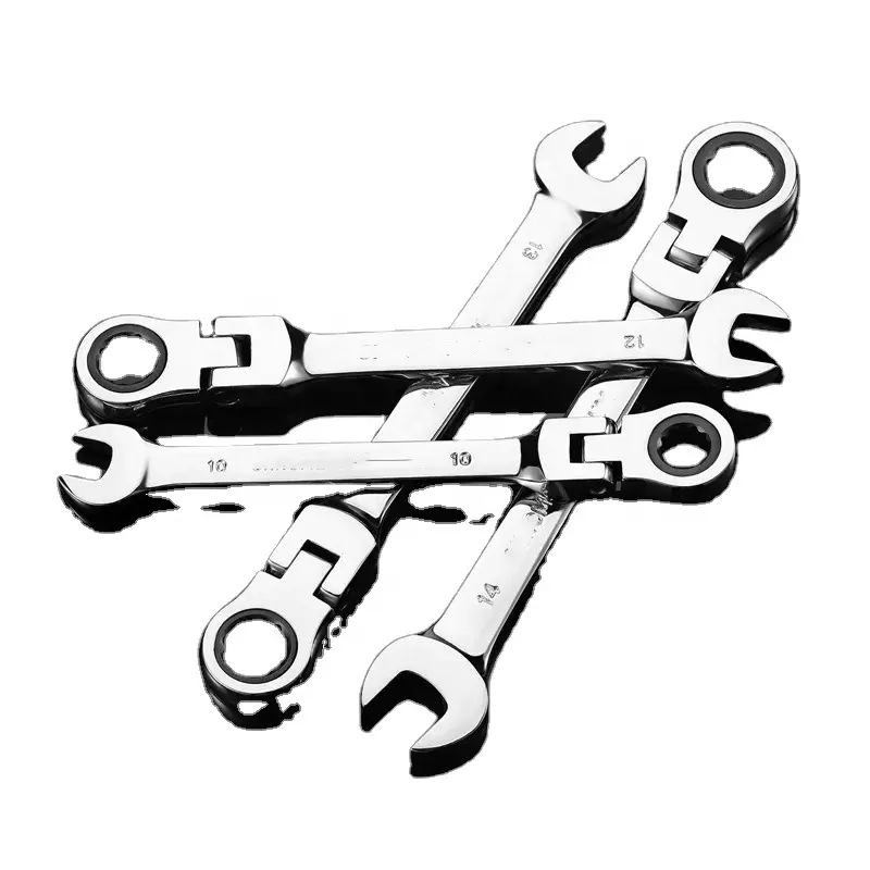 Flex Head Ratcheting Wrench set Gear Head Metric Combination Ended Standard Kit Chrome Vanadium Kit Car Repair tools Keys Set