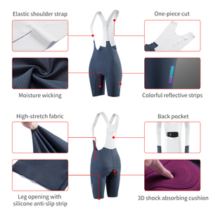 WOSAWE da ciclismo pantaloncini corti da bici traspiranti 5D pastiglie in Gel per sport all'aria aperta ciclismo bavaglini - Product Image 6