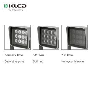 KLED IP66 Dereceli Yüksek Parlaklıkta Hafif Alüminyum Alaşımlı Dış Mekan Bahçe Spot Sel Lambası RGBW Petek Parlama Önleyici Tasarım Kısılabilir - Product Image 4