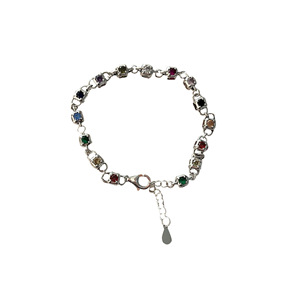Yinruitai S925 Sterling Silver <b>Rainbow</b> Zirconia <b>Bracelet</b> Geometric Design Everyday Wear - Product Image 5