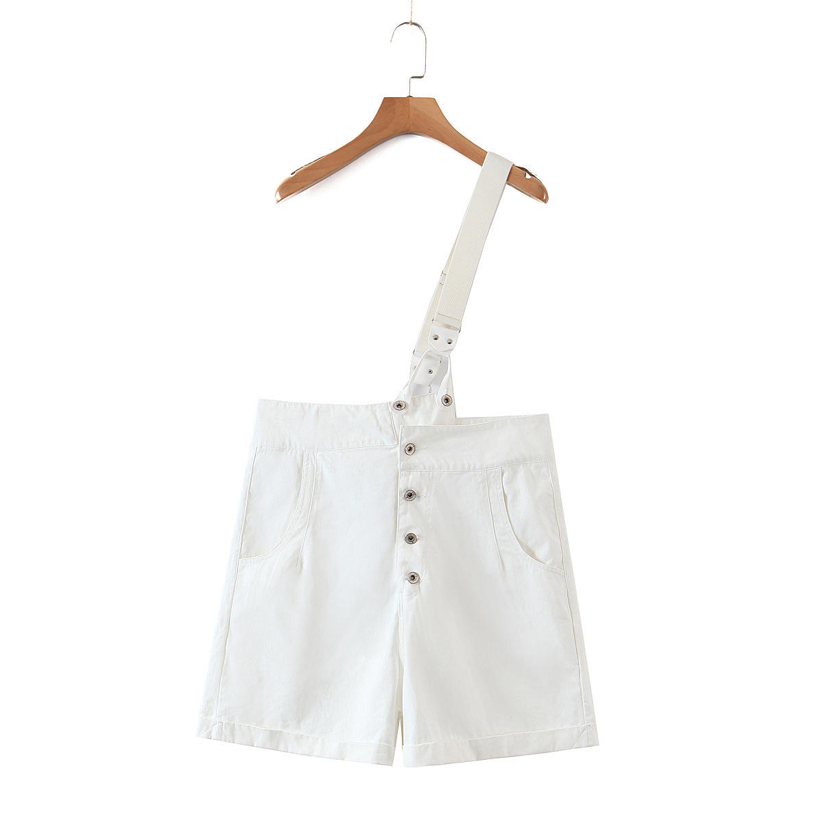 Short salopette blanc