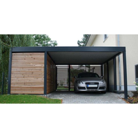 Toit en polycarbonate sur mesure abri d'auto extérieur gris en aluminium avec vent fort et charge de neige élevée