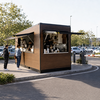 Kiosque à café à installation rapide, fourni directement par l'usine, pour entrée de parking, maison préfabriquée modulaire de 20 pieds, maison conteneur en acier pliable
