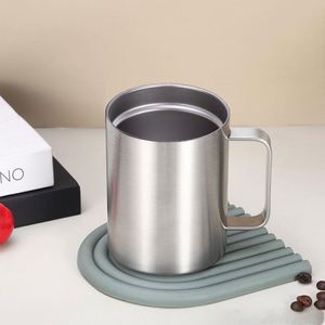 Logo imprimé 12oz. 20 oz. Tasses à café en acier inoxydable à double paroi personnalisées avec couvercle transparent pour les promotions - Product Image 2