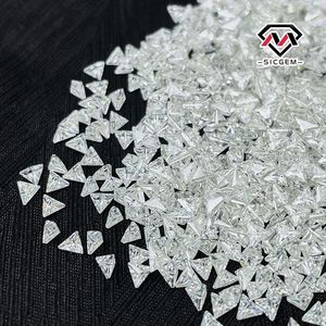 Pietra Moissanite Taglio Triangolare Sciolto di Alta Qualità Direttamente dalla Fabbrica SICGEM, Colore D, Purezza VVS1 - Product Image 1