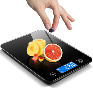 Báscula electrónica digital de vidrio para superficie de vidrio, balanza de cocina con pantalla de LCD - Product Image 1