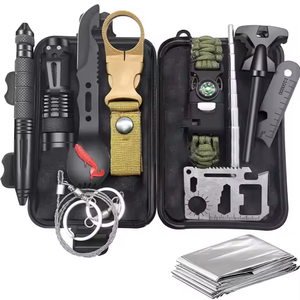 Kit de survie tactique en nylon et fer, ensemble d'outils d'urgence EDC portable pour le camping, la randonnée et l'aventure - Product Image 1