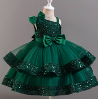 Robes de Princesse à 5 Couleurs pour Enfants, Vêtements Filles, Robe de Soirée Florale pour Filles, Robe de Mariage Élégante pour Fille