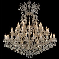 Lustre en cristal européen chromé en gros direct d'usine 8/12/16 lumières plafonnier de style bougie pour salon