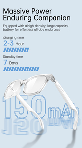 Gafas Inteligentes V6 MAX AI Modernas, Negras, Resistentes al Agua, con Control Táctil, Protección UV, Visión Clara, Auriculares Inalámbricos - Product Image 4