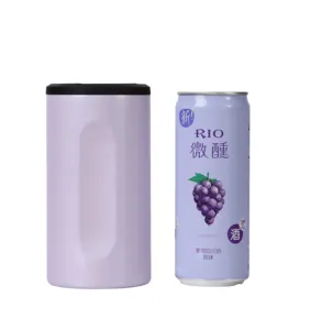 Wholesale 12 Oz 3 In 1 Stainless Steel Vacuum Triple Glitter Insulated Multi-function Skinny Universal Portable Can Cooler