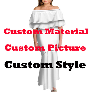 Tapa ชุดเดรสผ้าสองชั้นสำหรับผู้หญิง,ชุดเดรสกระโปรงยาวพิมพ์ลายเกาะแปซิฟิกดีไซน์แบบใหม่ - Product Image 5