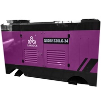 Compresseur d'air à vis robuste avec système de refroidissement et circuit de pré-lubrification automatique, alimenté au diesel