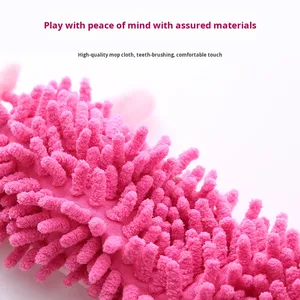 Jouet à mâcher en peluche pour animaux de compagnie, en velours, pour nettoyer les dents, jouet couineur durable pour chien, interactif pour chiot, sans rembourrage, pour chiens de petite, moyenne et grande taille - Product Image 2