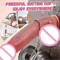 Dildo vibrant réaliste géant de 11 pouces avec ventouse et moteur puissant multi-vitesses pour une aventure solo intense et mains libres
